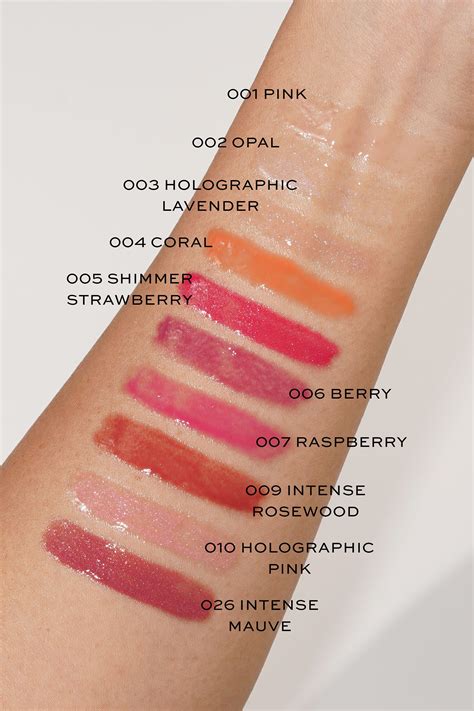 dior lip glow & lip glow oil|Dior lip gloss color chart.